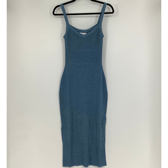 NEW! NAADAM Size Small Merino Silk Slip Lightweight Dress Blue $275 msrp J6-10 - Picture 2 of 12